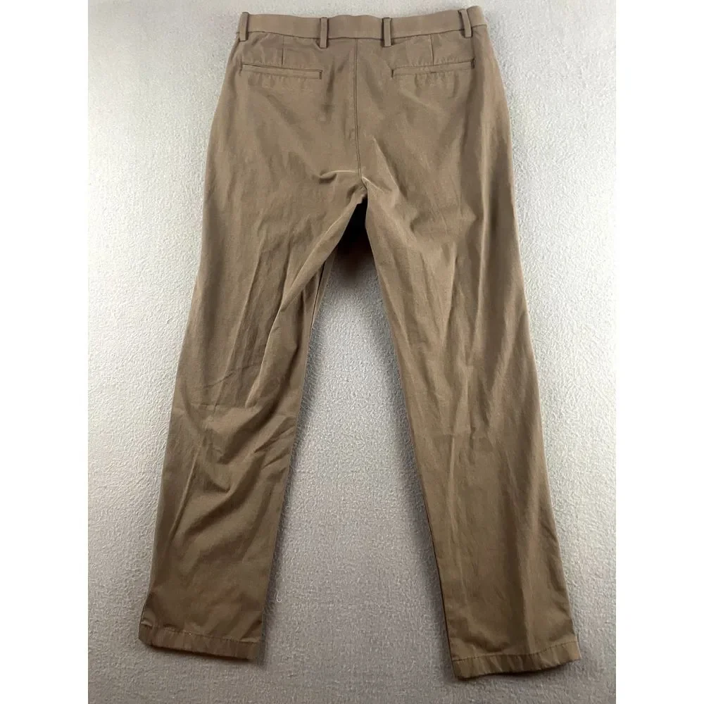 Lauren Ralph Lauren Performance Pants Mens 34x31* Brown Flat Front Stretch Dress